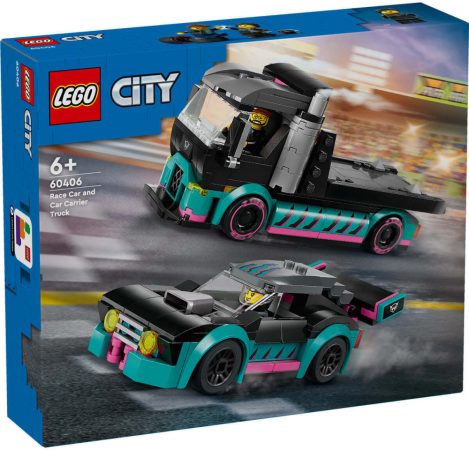 60406 LEGO® City Versenyautó és autószállító teherautó